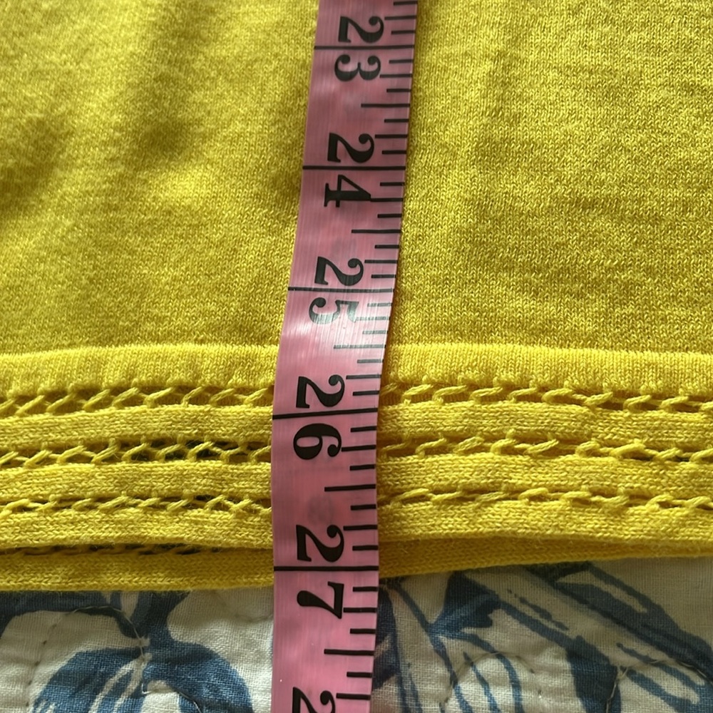 Talbots Vibrant Yellow Prima Cotton Tunic Lightweight Sweater Size Medium - Picture 8 of 8